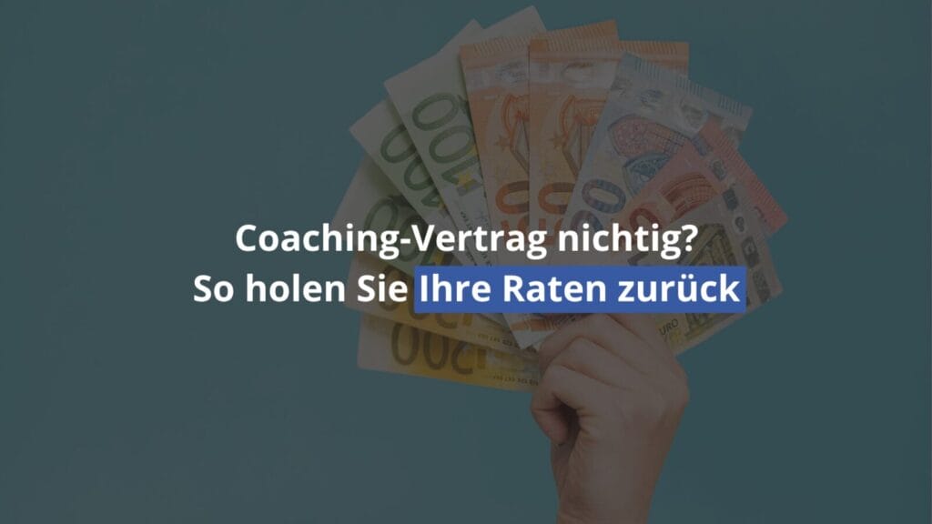 Euro-Geldscheine und Vertragsrückforderung