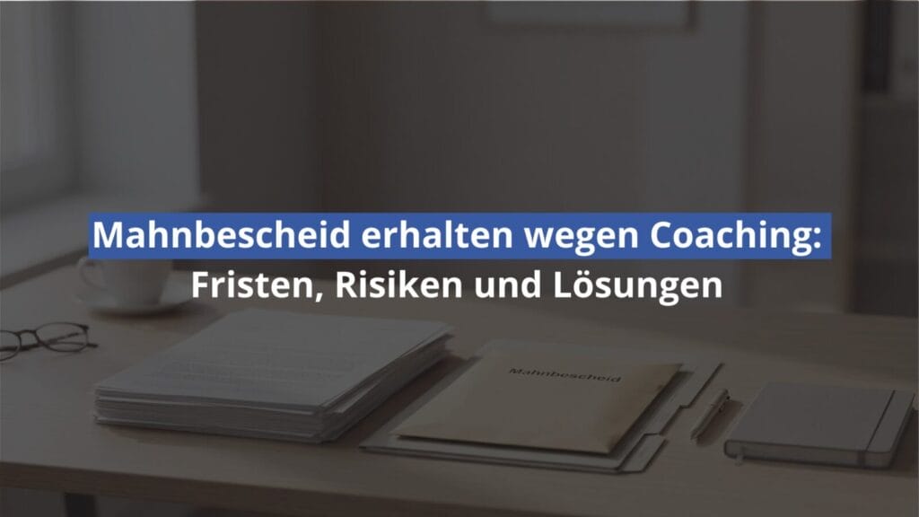Mahnverfahren bei Coaching: Tipps und Lösungen