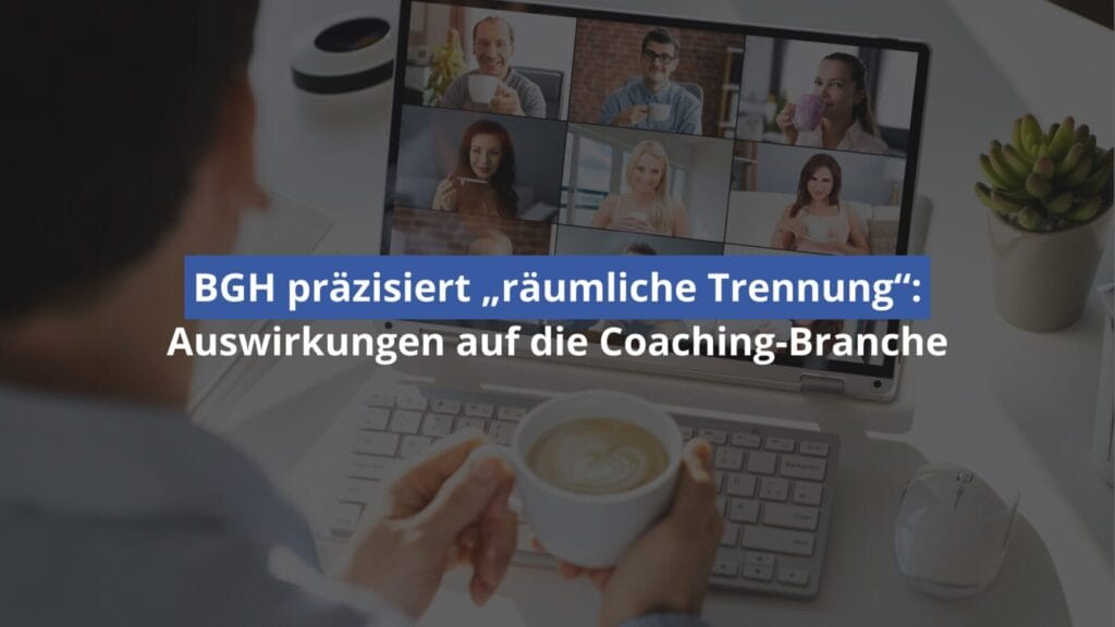 Videokonferenz über räumliche Trennung im Coaching