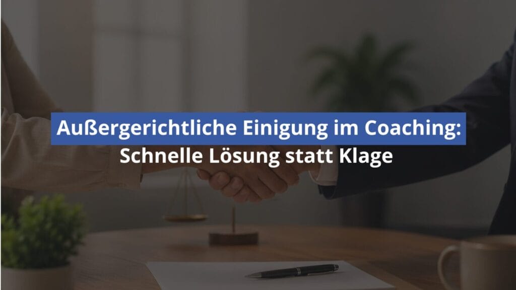Handshake bei außergerichtlicher Einigung im Coaching