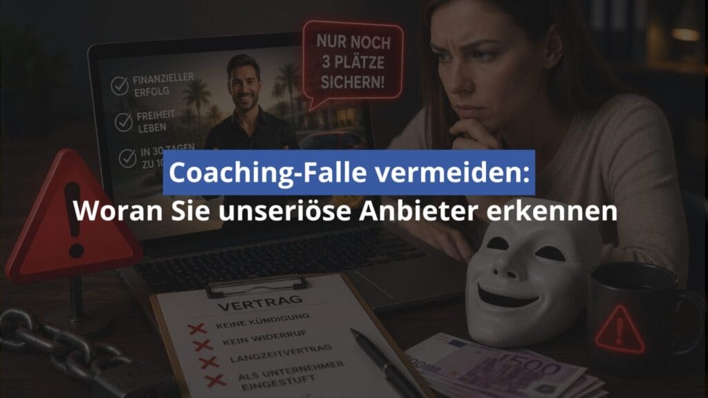Warnung vor unseriösen Coaching-Angeboten online